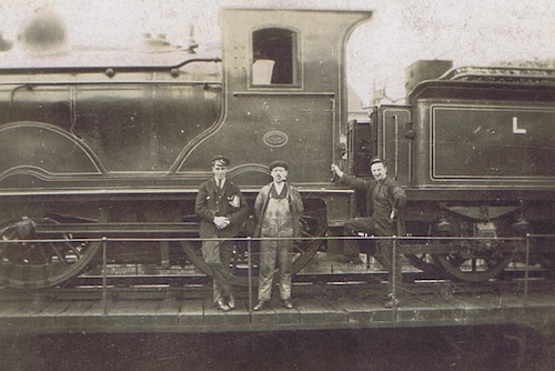 Alfred Philip (centre) circa 1925 Kittybrewster -  Re-work